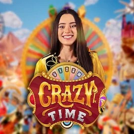 Official Live Casino logo: Crazy Time by Evolution at Fugu Casino