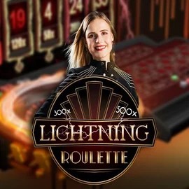 Lightning Roulette logo by Evolution Fugu Casino